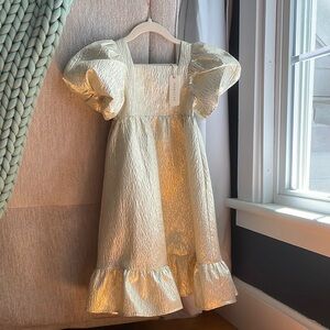 Noralee | Dresses | Nwt Noralee Gold Puff Sleeve Augusta Dress | Poshmark